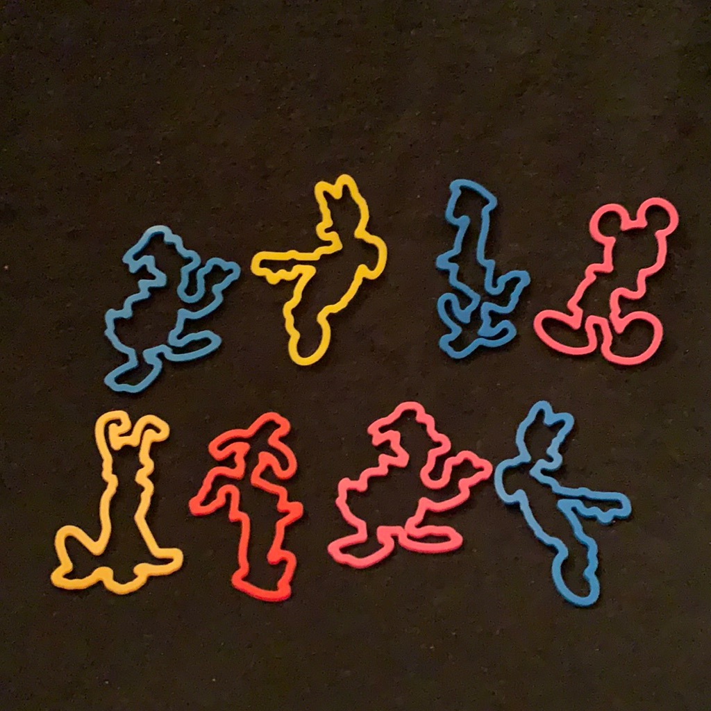 Disney Character Bandz Shaped Rubber Bands